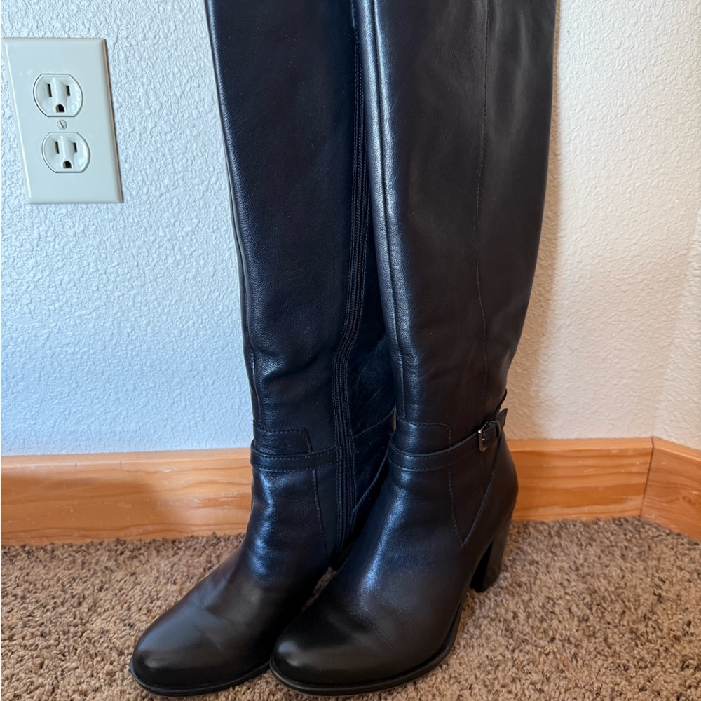 Naturalizer Kalina leather wide calf boot